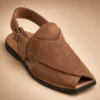 Premium Brown Suede Peshawari Chappal