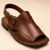 Brown Kaptaan Style Leather Chappal